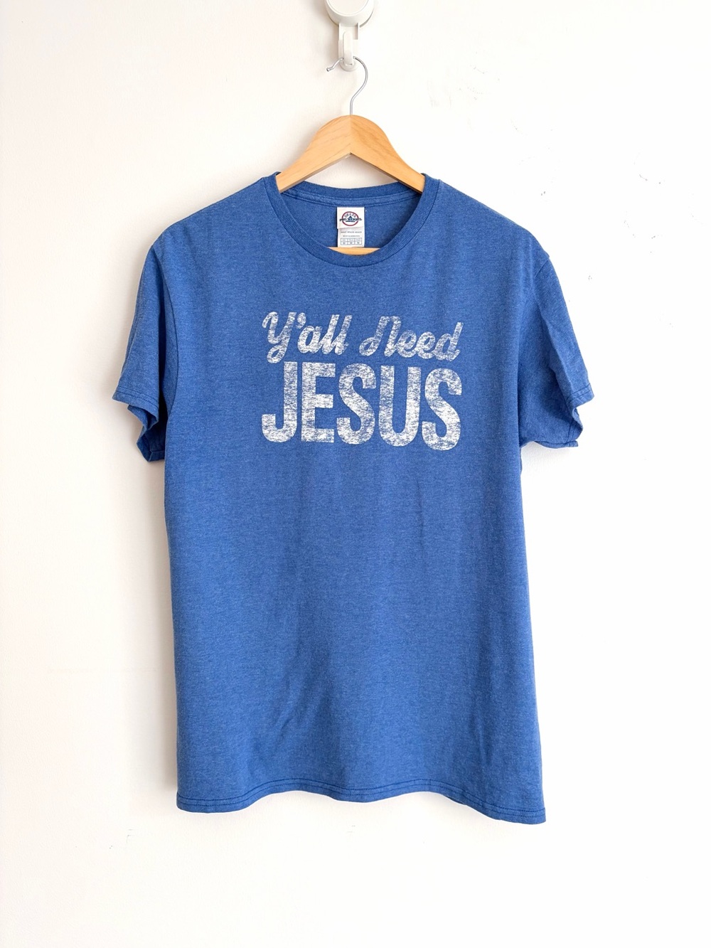 Y2K Delta Pro Weight Y’all Need Jesus Graphic Tee M